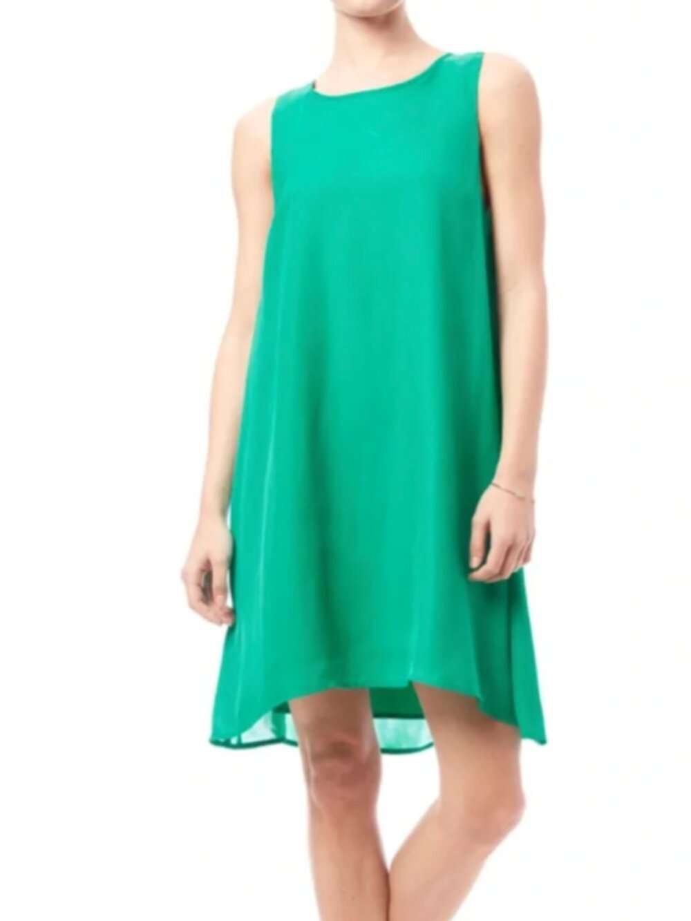 BB Dakota Emerald Green Layered Shift Dress with Keyhole Back - Size S